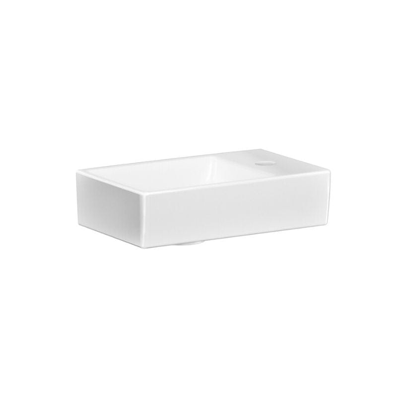 Gustavsberg Artic Liten 4369 Servant - servant til venstre Hvit Gustavsberg Baderomsservant GRO-6020328