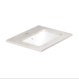 Gustavsberg Ducentic Benkeplate - Polar grey / 60cm / 1 hull for kran