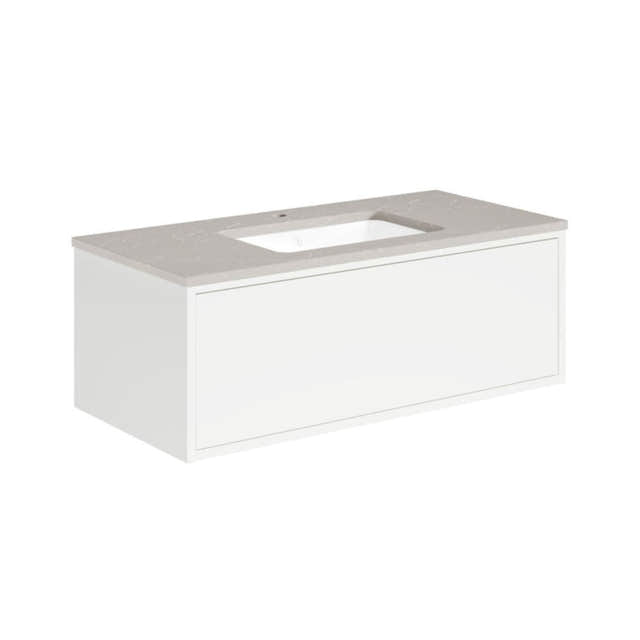 Gustavsberg Ducentic Servantskap med Benkeplate Hvit / 100cm / Polar grey 1 hull for kran Gustavsberg Servantskap GRO-GB71DCVU10DHSG1100