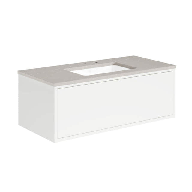 Gustavsberg Ducentic Servantskap med Benkeplate Hvit / 100cm / Polar grey 2 hull for kran Gustavsberg Servantskap GRO-GB71DCVU10DHSG1200
