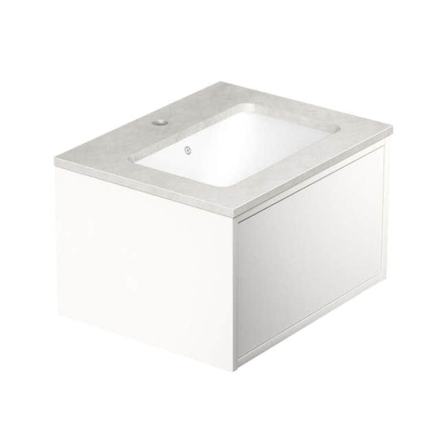 Gustavsberg Ducentic Servantskap med Benkeplate Hvit / 60cm / Polar grey 1 hull for kran Gustavsberg Servantskap GRO-GB71DCVU60DHSG1100