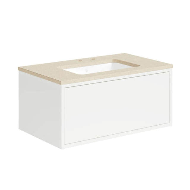 Gustavsberg Ducentic Servantskap med Benkeplate Hvit / 80cm / Beige royal 2 hull for kran Gustavsberg Servantskap GRO-GB71DCVU80DHCC1200
