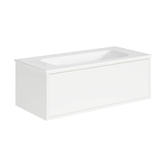 Gustavsberg Ducentic Servantskap med Porselenservant Hvit / 100cm / 1 hull for kran Gustavsberg Servantskap GRO-GB71DCVU10DHWB1100
