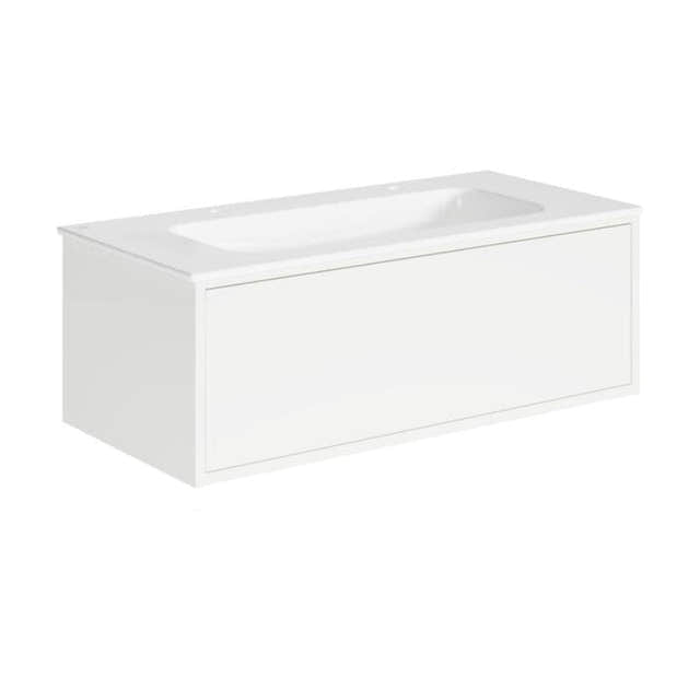 Gustavsberg Ducentic Servantskap med Porselenservant Hvit / 100cm / 2 hull for kran Gustavsberg Servantskap GRO-GB71DCVU10DHWB2100