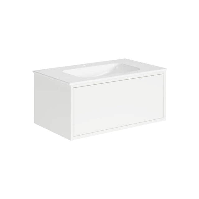 Gustavsberg Ducentic Servantskap med Porselenservant Hvit / 80cm / 1 hull for kran Gustavsberg Servantskap GRO-GB71DCVU80DHWB1100