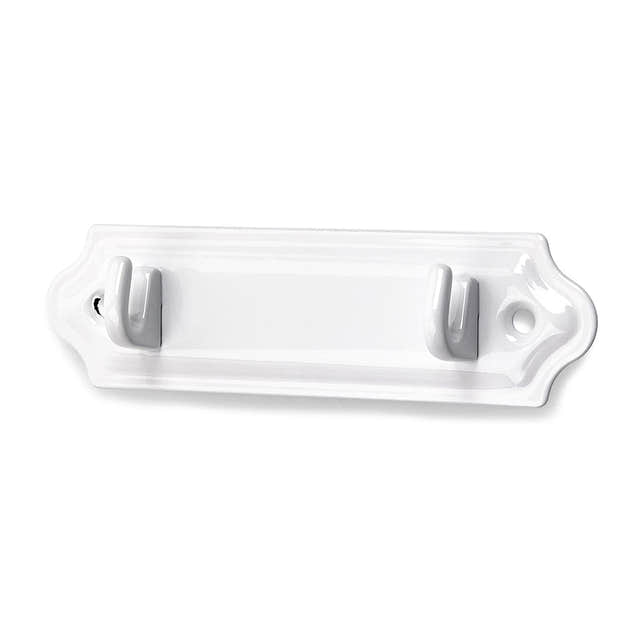 Habo 124-2 Knaggrekke 2-krok Hvit Habo Knagger HA-86348
