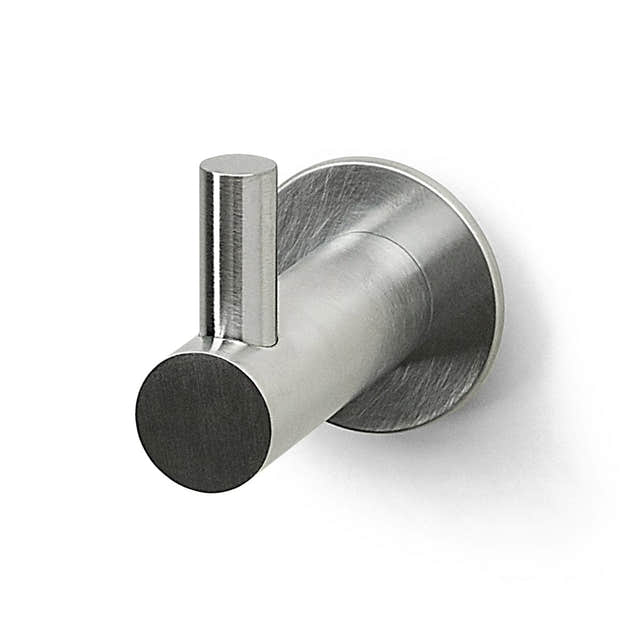 Habo 1366 Enkel Krok Børstet krom Habo Knagger HA-13298