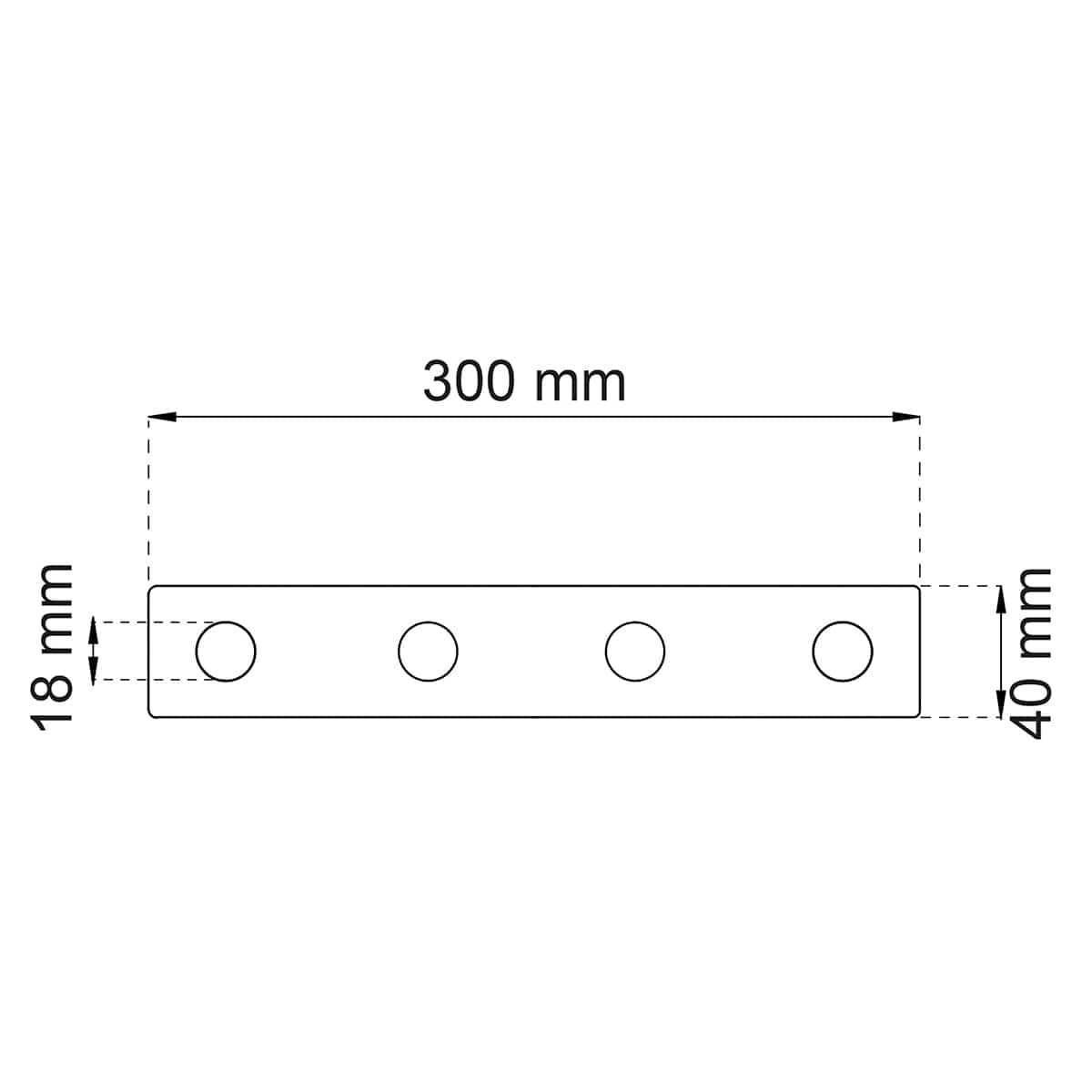 Habo 1368-4 Knaggrekke Habo Knagger