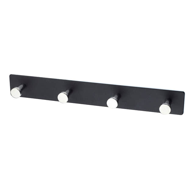 Habo 1368-4 Knaggrekke Svart / Krom Habo Knagger HA-17864