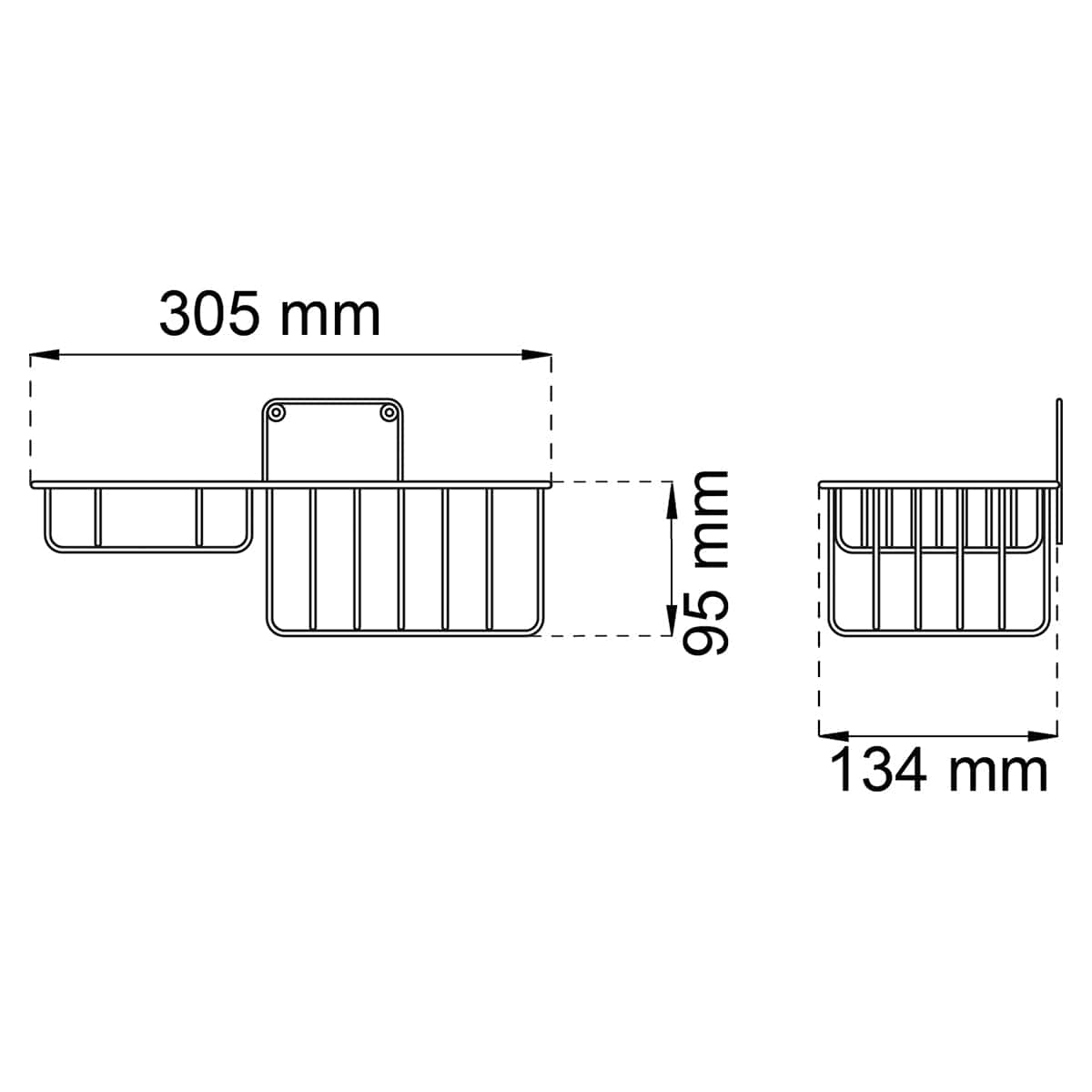 Habo 2184 Såpekurv Vegghengt Hvit Habo Dusjhylle HA-27599