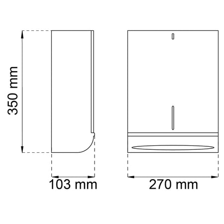 Habo 300 Tørkepapirdispenser Hvit