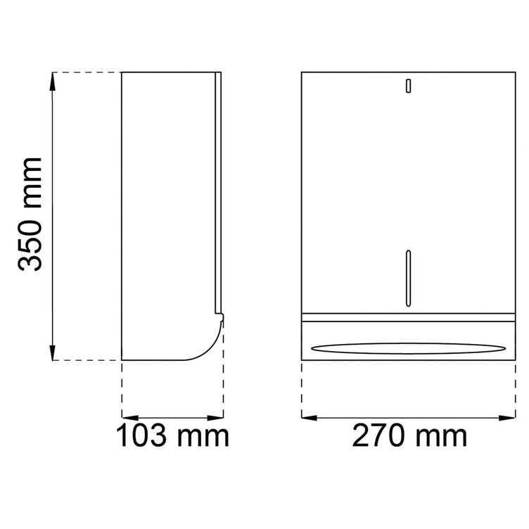 Habo 300 Tørkepapirdispenser Hvit