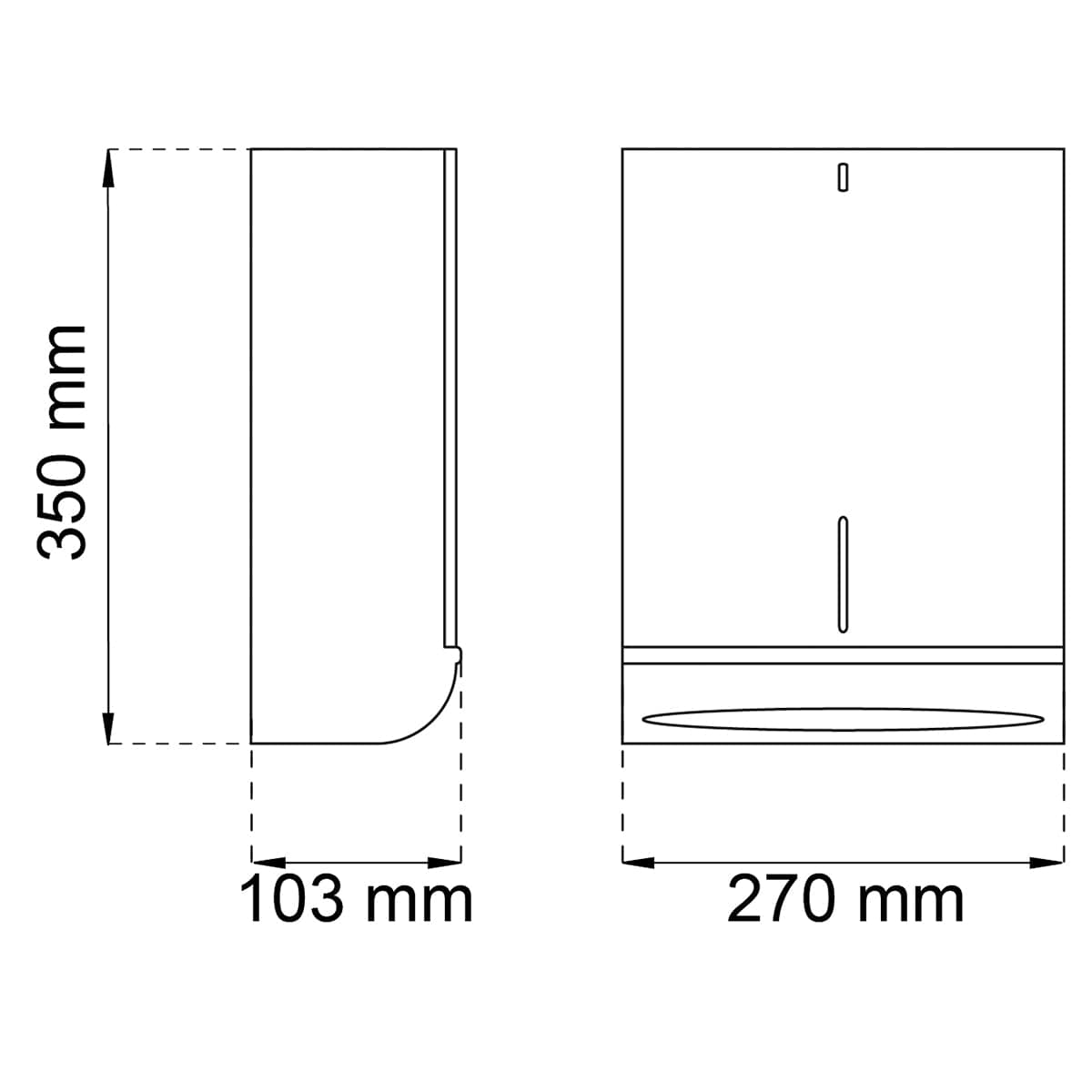 Habo 300 Tørkepapirdispenser Hvit Hvit Habo Diverse baderomstilbehør HA-27904