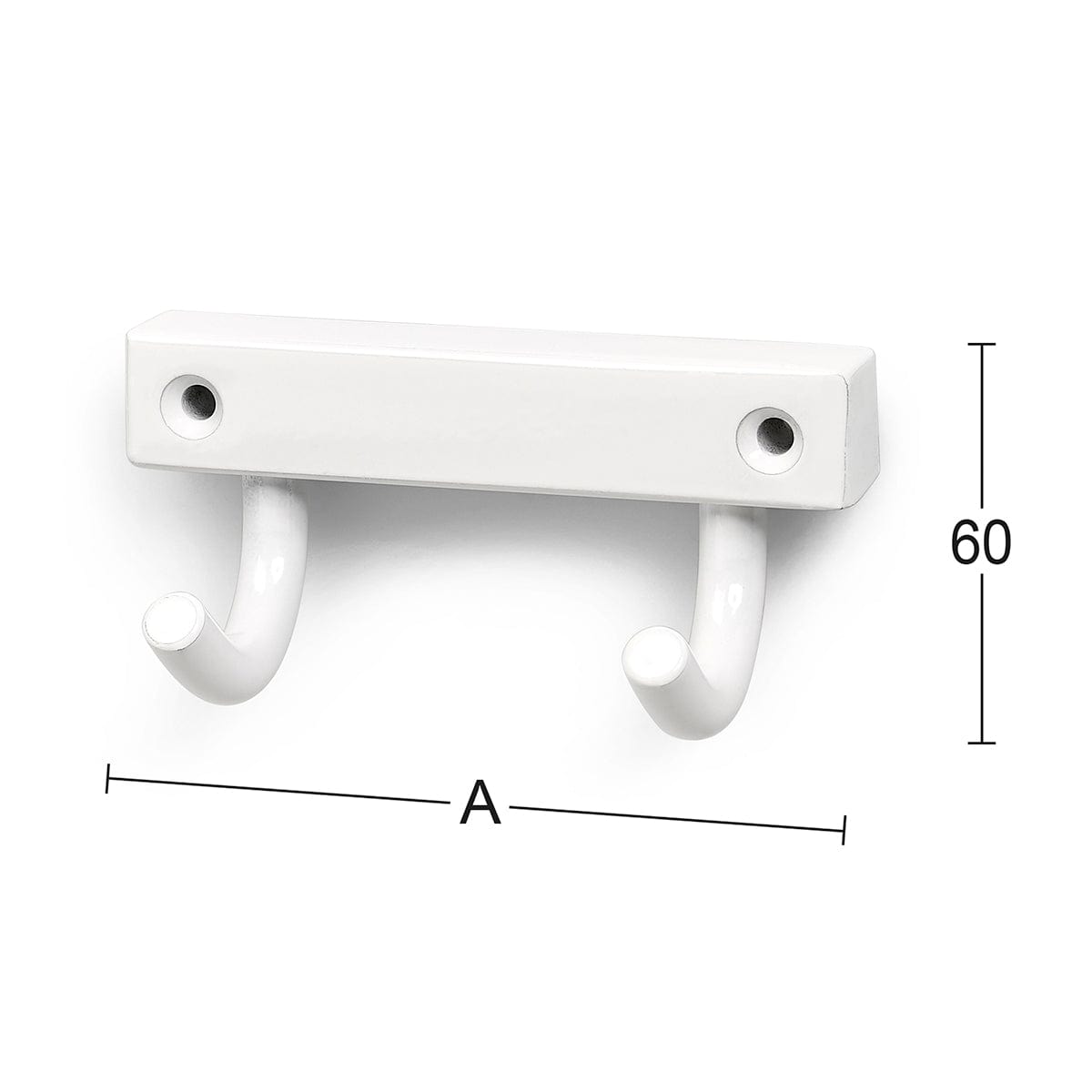 Habo 840-2 Knaggrekke 2-krok Habo Knagger
