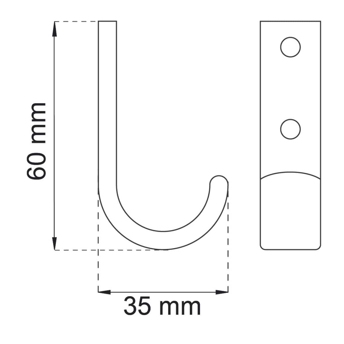 Habo 842 Krok Hvit Habo Knagger HA-10160