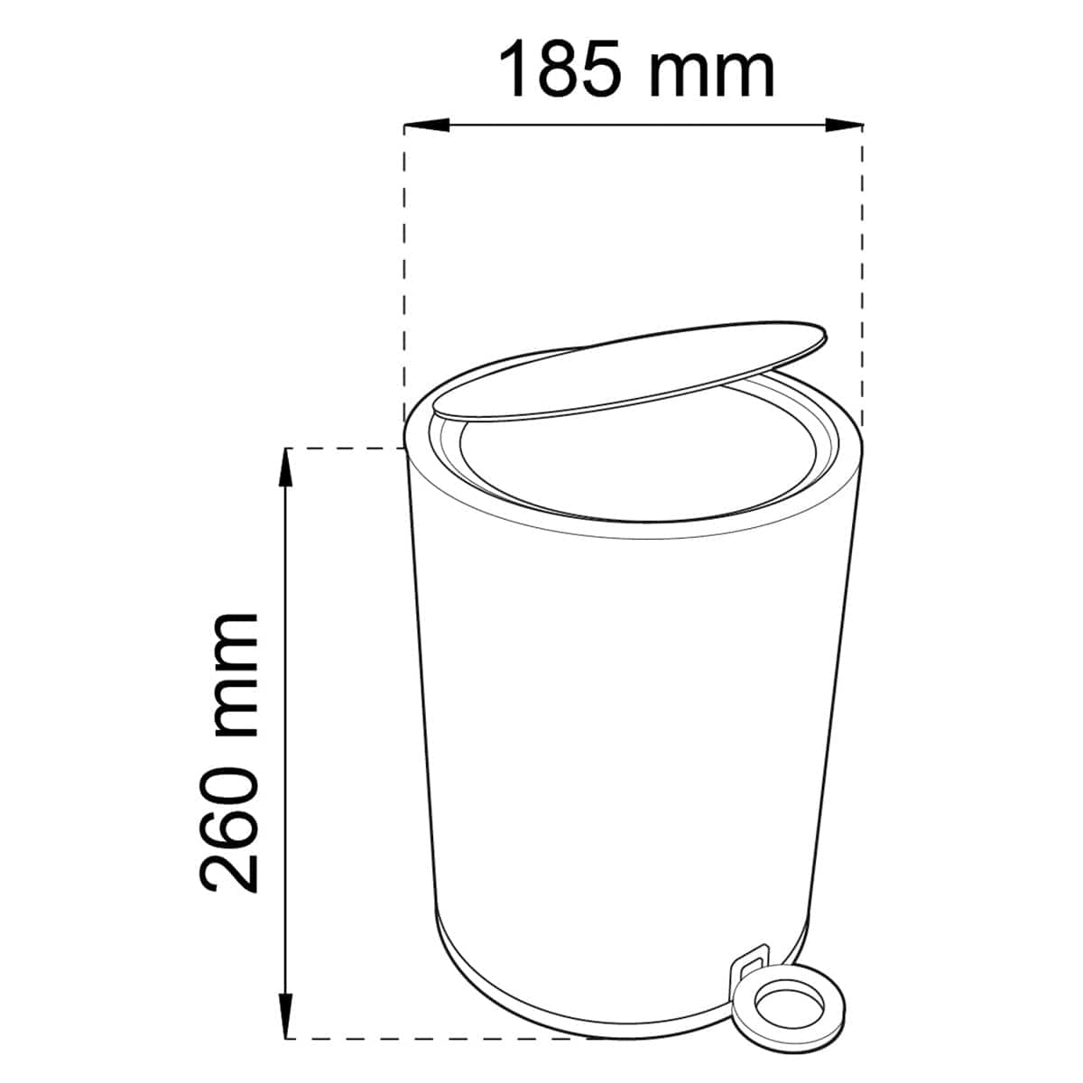 Habo Blossom Pedalbøtte 3L Habo Søppelbøtte