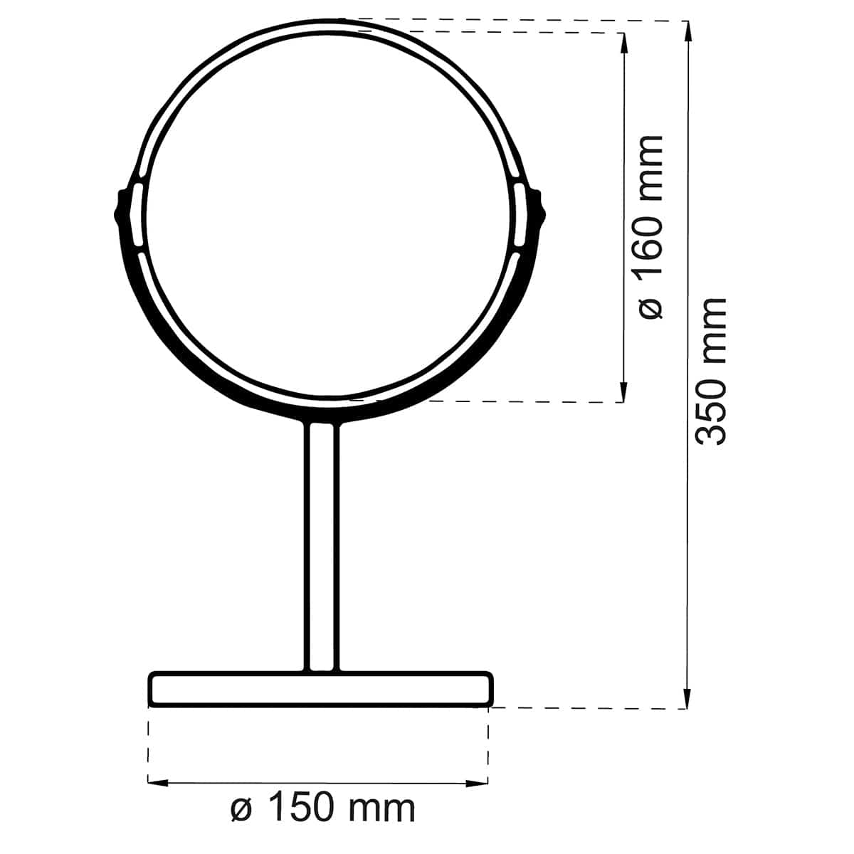 Habo Coral Sminkespeil Ø160 mm Habo Sminkespeil
