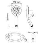 Habo Daisy Dusjhode 1-spray med 150cm slange