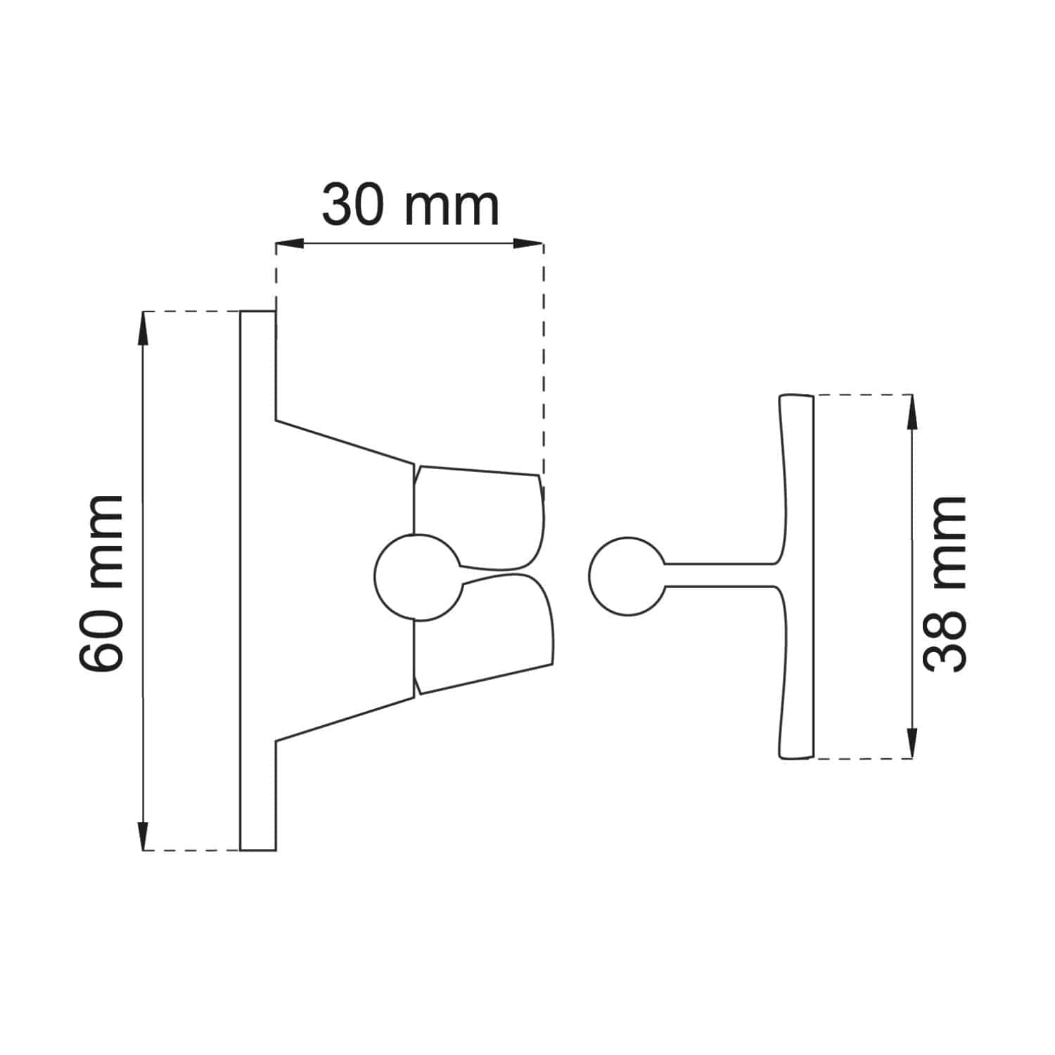 Habo Dørholder 1100 Nikkel Habo Dørholder HA-28845