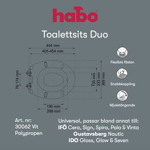 Habo Duo Toalettsete med avtagbart barnesete