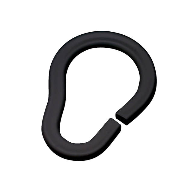 Habo Dusjforhengringer - 12stk per pose Svart Habo Dusjforheng HA-30175
