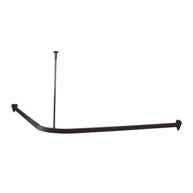 Habo Dusjforhengskinne 90x90cm med takfeste Svart / 90x90cm Habo Dusjforheng HA-30138