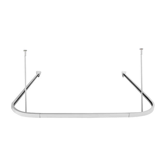 Habo Dusjforhengskinne rettvegg 90x90x90cm med takfeste Hvit / 90x90cm Habo Dusjforheng HA-30139