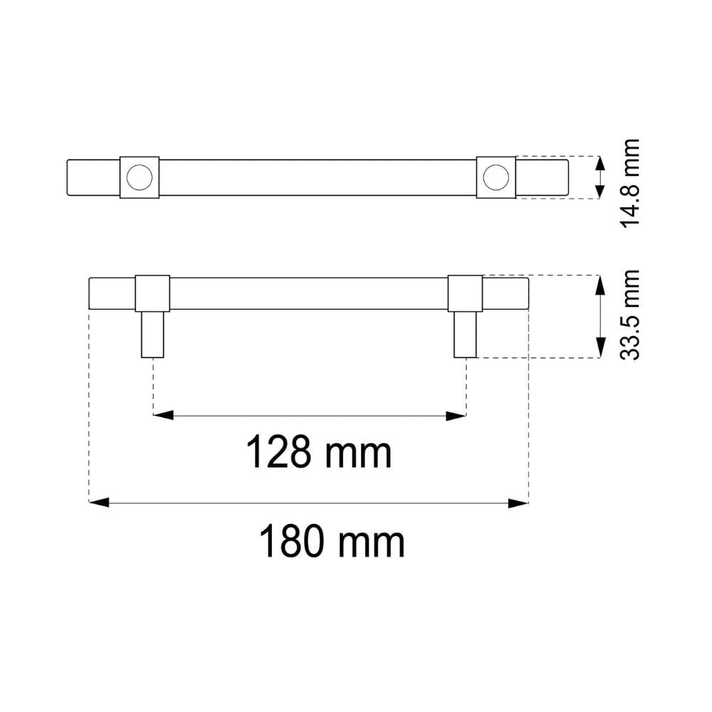 Habo Elin Håndtak Eik / 128mm Habo Håndtak HA-31096