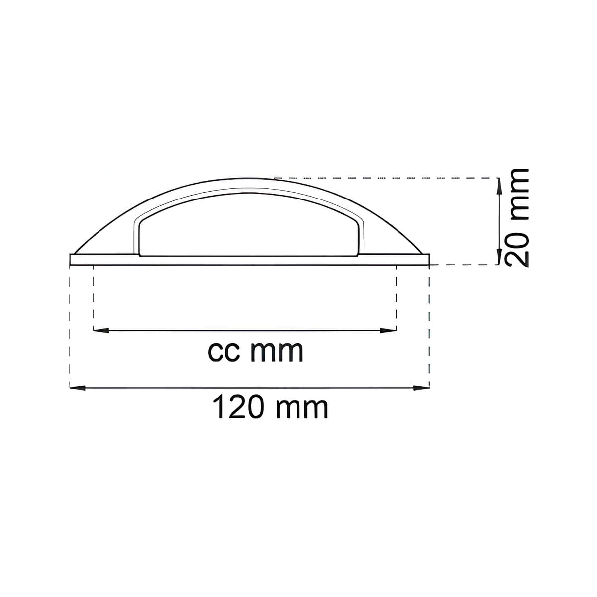 Habo FELICIA Håndtak Krom / 86mm Habo Håndtak HA-100187