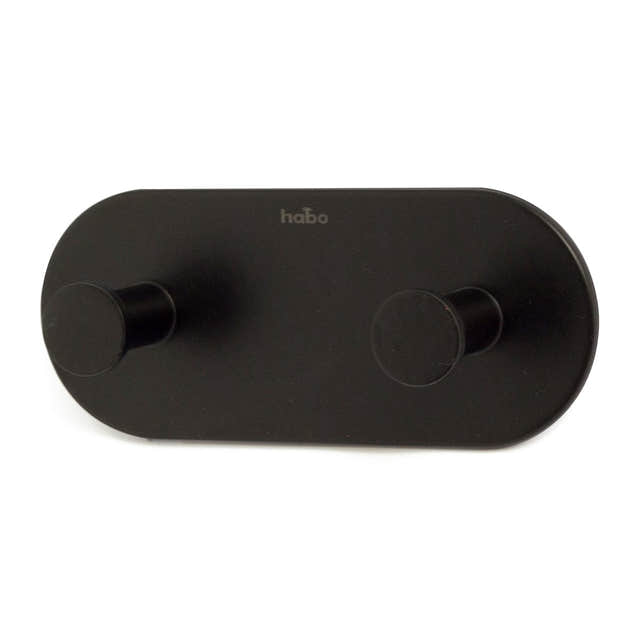 Habo Gentle Dobbel Krok Selvklebende Svart Habo Knagger HA-100365