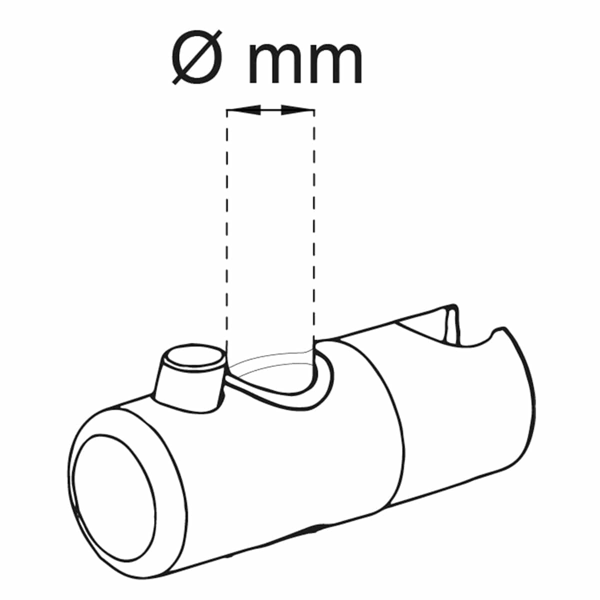 Habo Glider for dusjstang Ø19-24mm Habo Dusjhodeholder