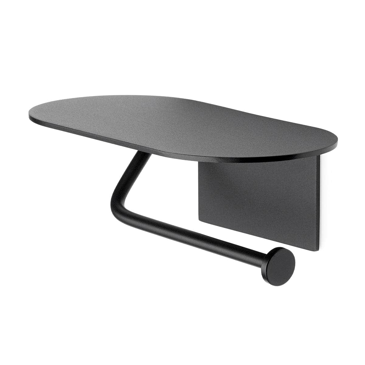 Habo Hazel Toalettpapirholder med hylle Svart Habo Toalettrullholder HA-30116