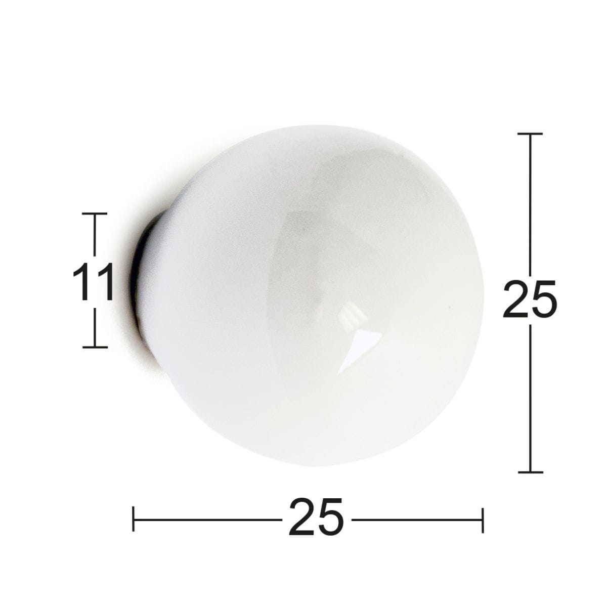 Habo LUCAS Knott Ø25mm Hvit Habo Knotter og håndtak HA-100213