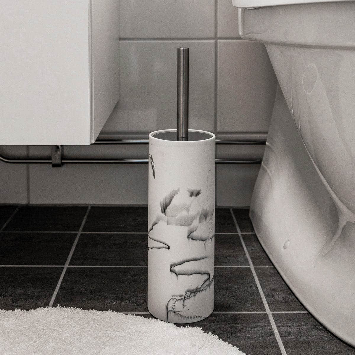Habo Marble Toalettbørste Marmor - Gulvstående Habo Toalettbørsteholder HA-30129