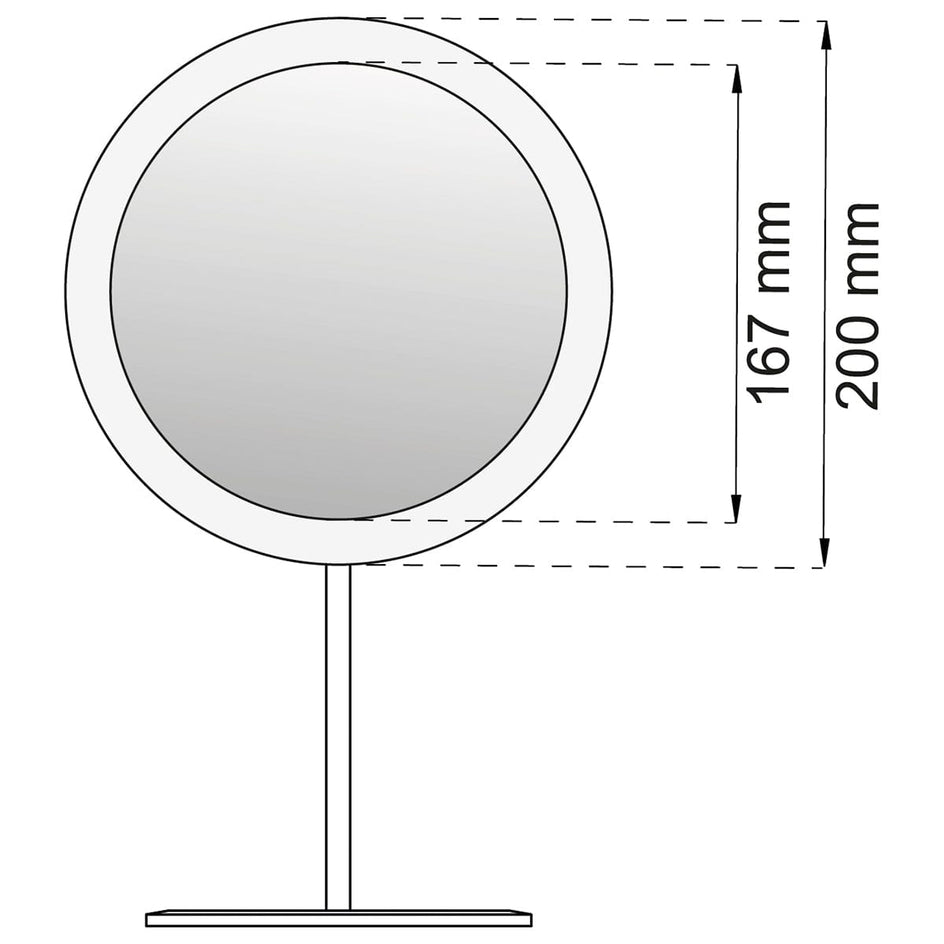 Habo Sminkespeil 5x Led Krom Habo Sminkespeil HA-30091