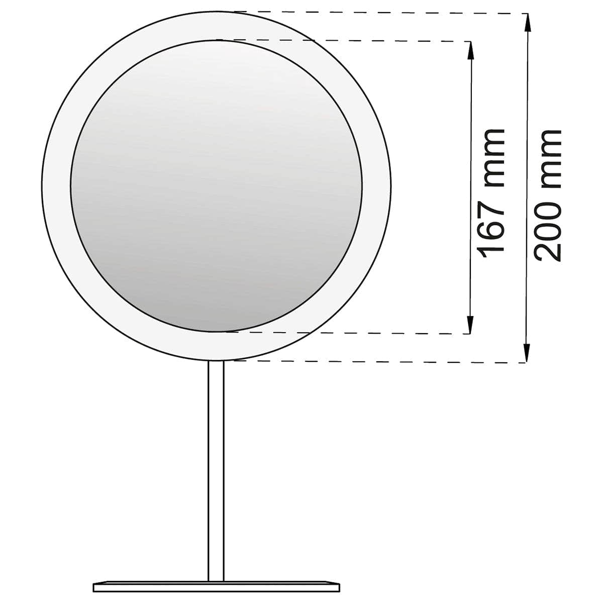 Habo Sminkespeil 5x Led Krom Habo Sminkespeil HA-30091