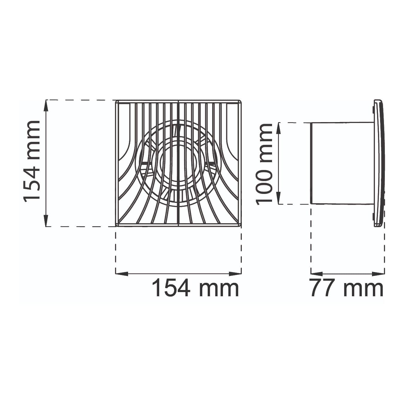 Habo Ventit Selected Baderomsvifte - fuktsensor & timer Habo Baderomsvifte HA-17027