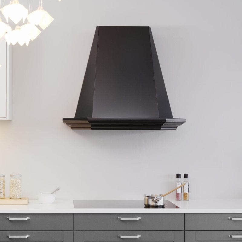 Harmoni Sense Veggh. 95 x 81 m/mdf mantel Børstet stål Røroshetta Kjøkkenvifte 106300