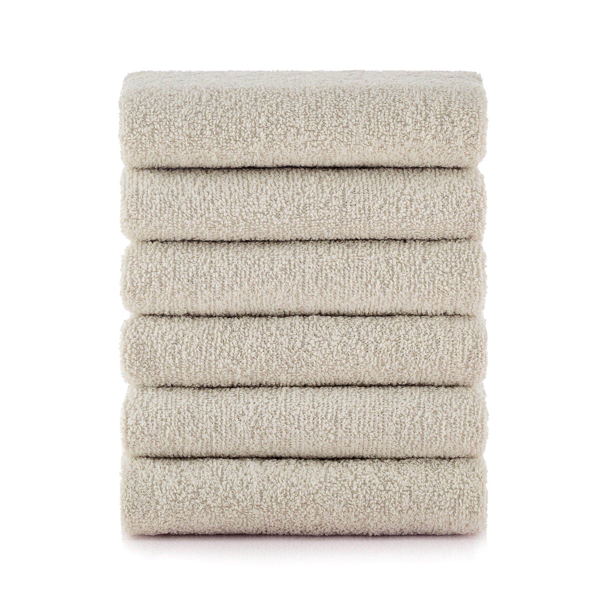 HeiHus FLUFFY håndkle M 50x100cm Varm beige / 6-pakning (6M) HeiHus Håndklær BUN-6TFYBE050100