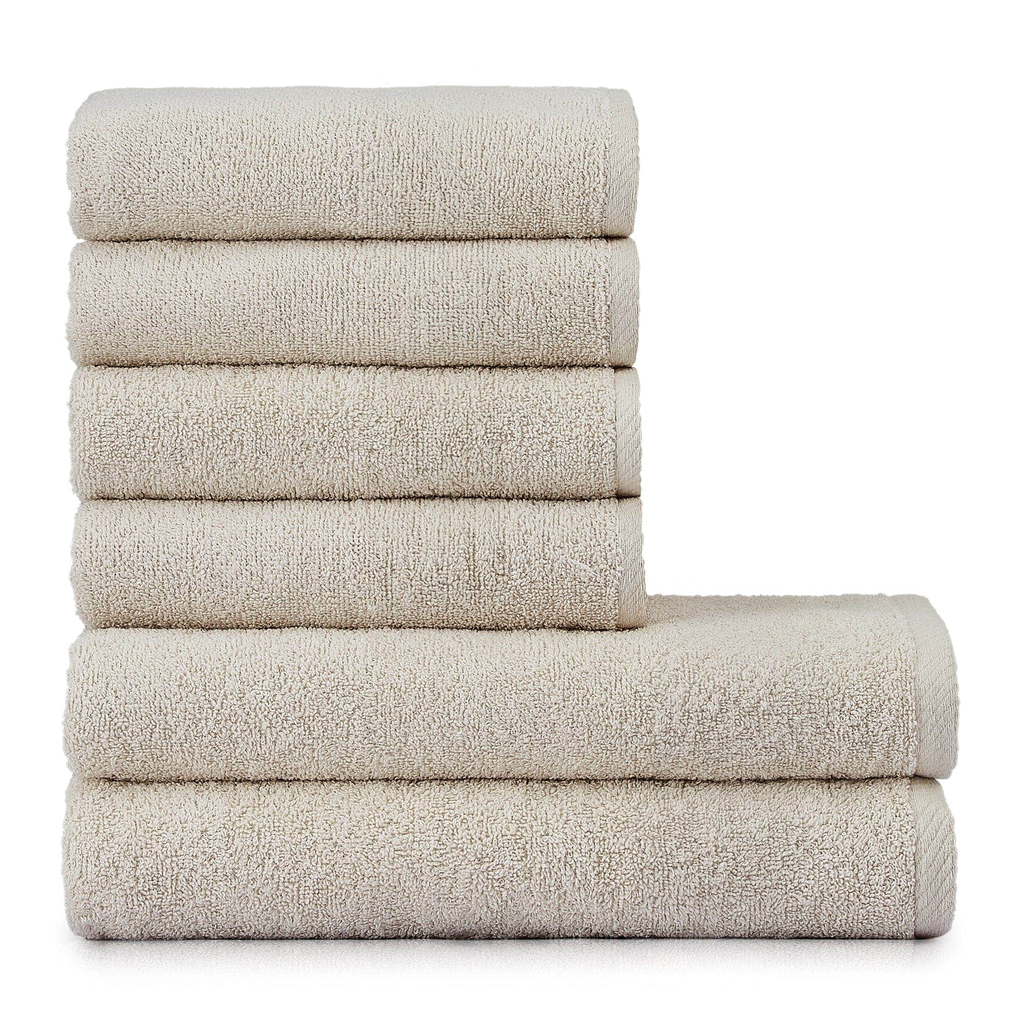 HeiHus FLUFFY Håndklepakke Varm beige / 6-pakning (2XL+4L) HeiHus Håndklesett BUN-TFYBE3PAK