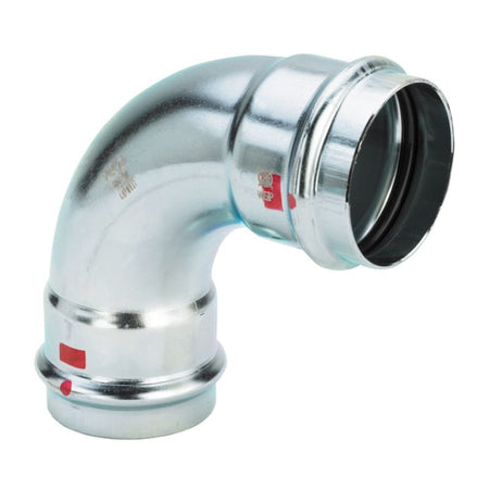 Viega Prestabo Galvanisert Bend pressfitting med 2 muffer