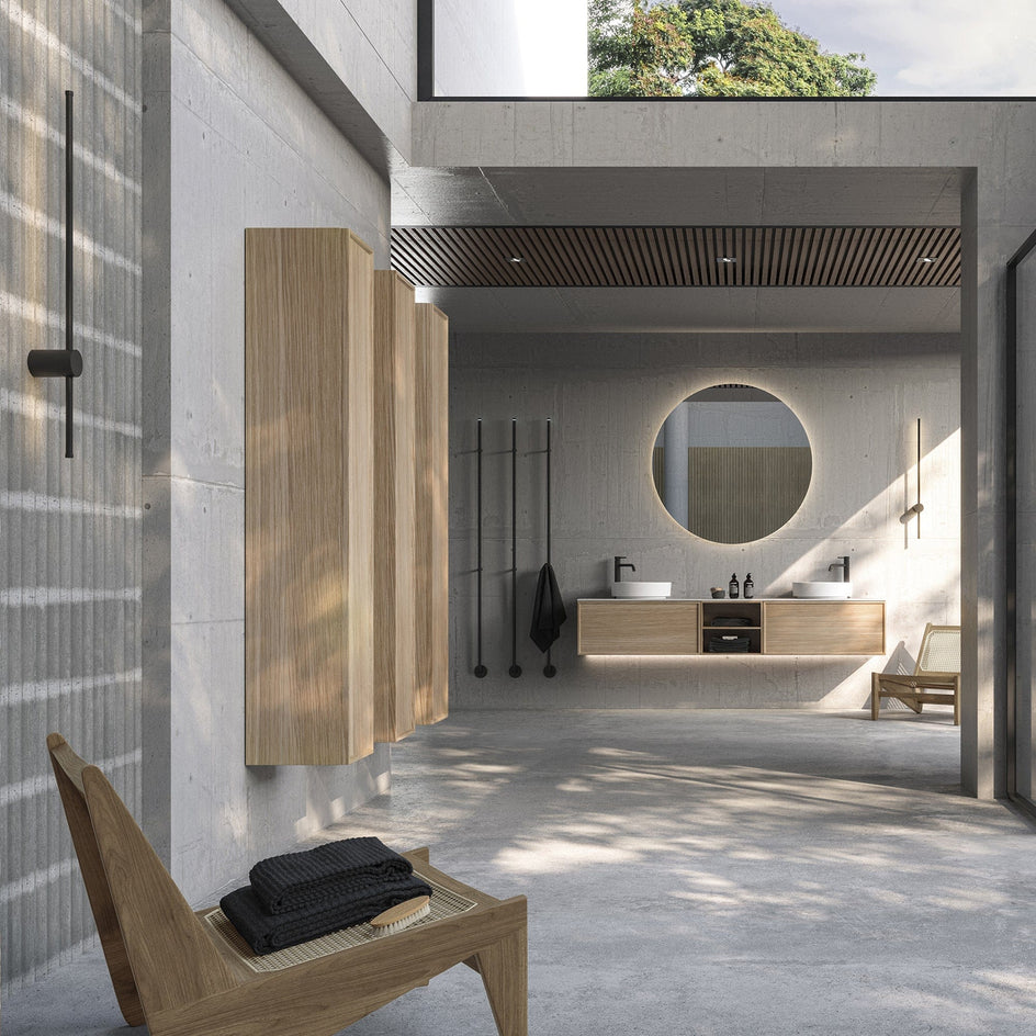 INR AIR Wood Høyskap 5 Hyller B400xH1600xD409mm INR Iconic Nordic Rooms Høyskap bad