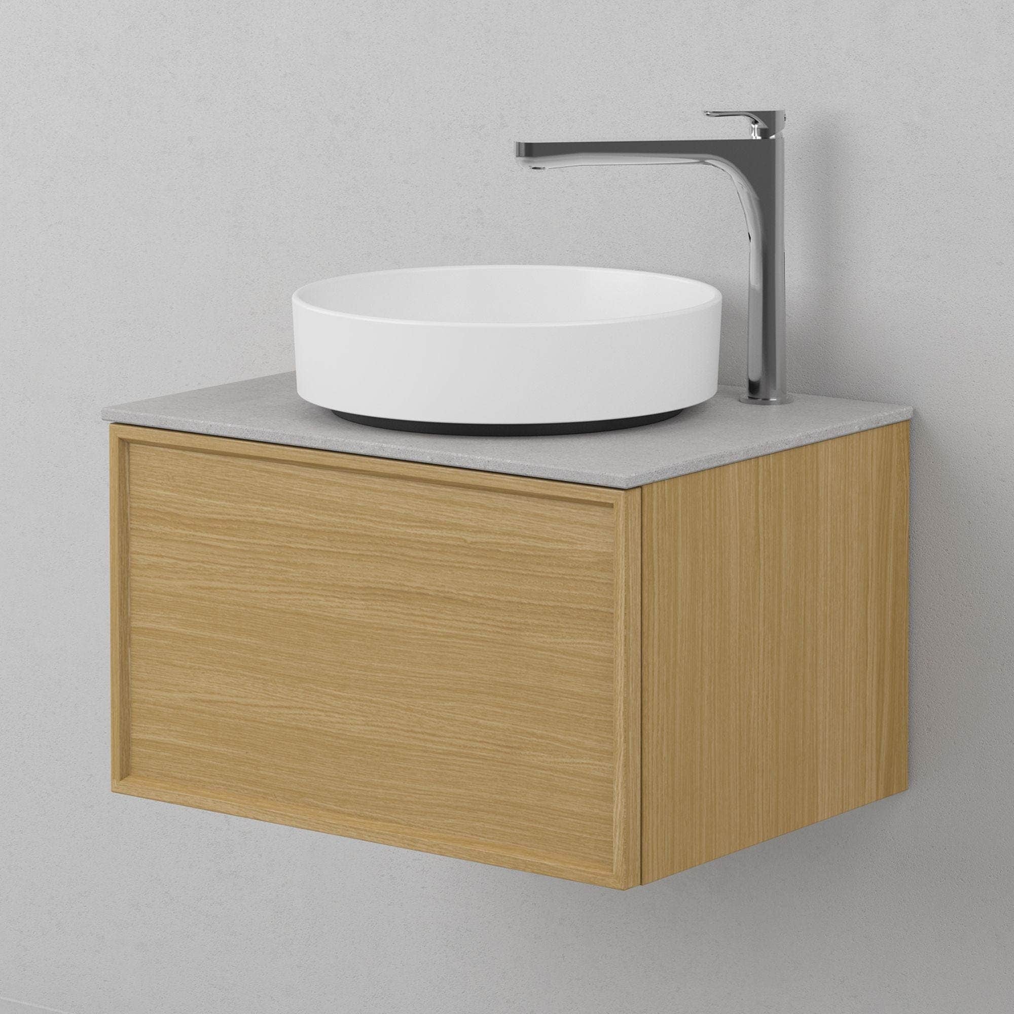 INR Air Wood Servantskap Hel front med 2 Skuffer Natural oak / 60cm INR Iconic Nordic Rooms Servantskap INR-364434