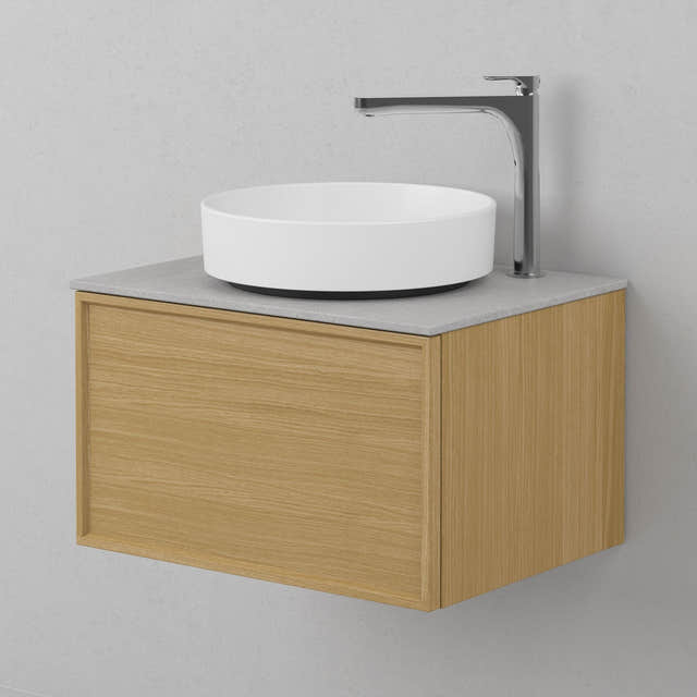 INR Air Wood Servantskap Hel front med 2 Skuffer Natural oak / 60cm INR Iconic Nordic Rooms Servantskap INR-364434