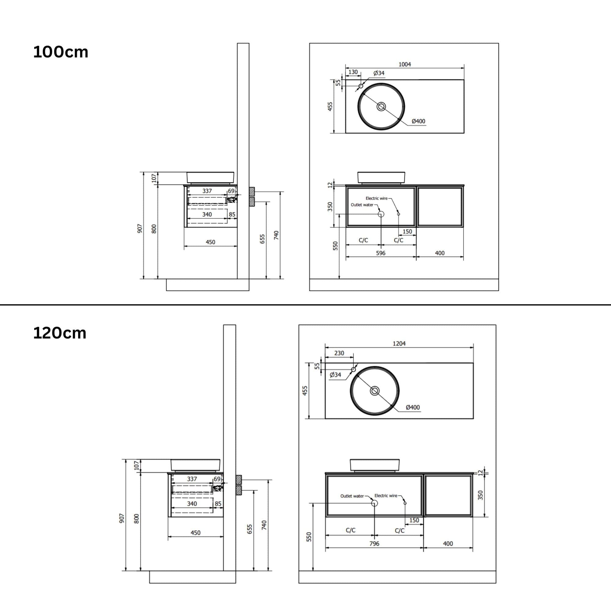 INR Air Wood Servantskap Hel front med 2 skuffer og 1 dør INR Iconic Nordic Rooms Servantskap
