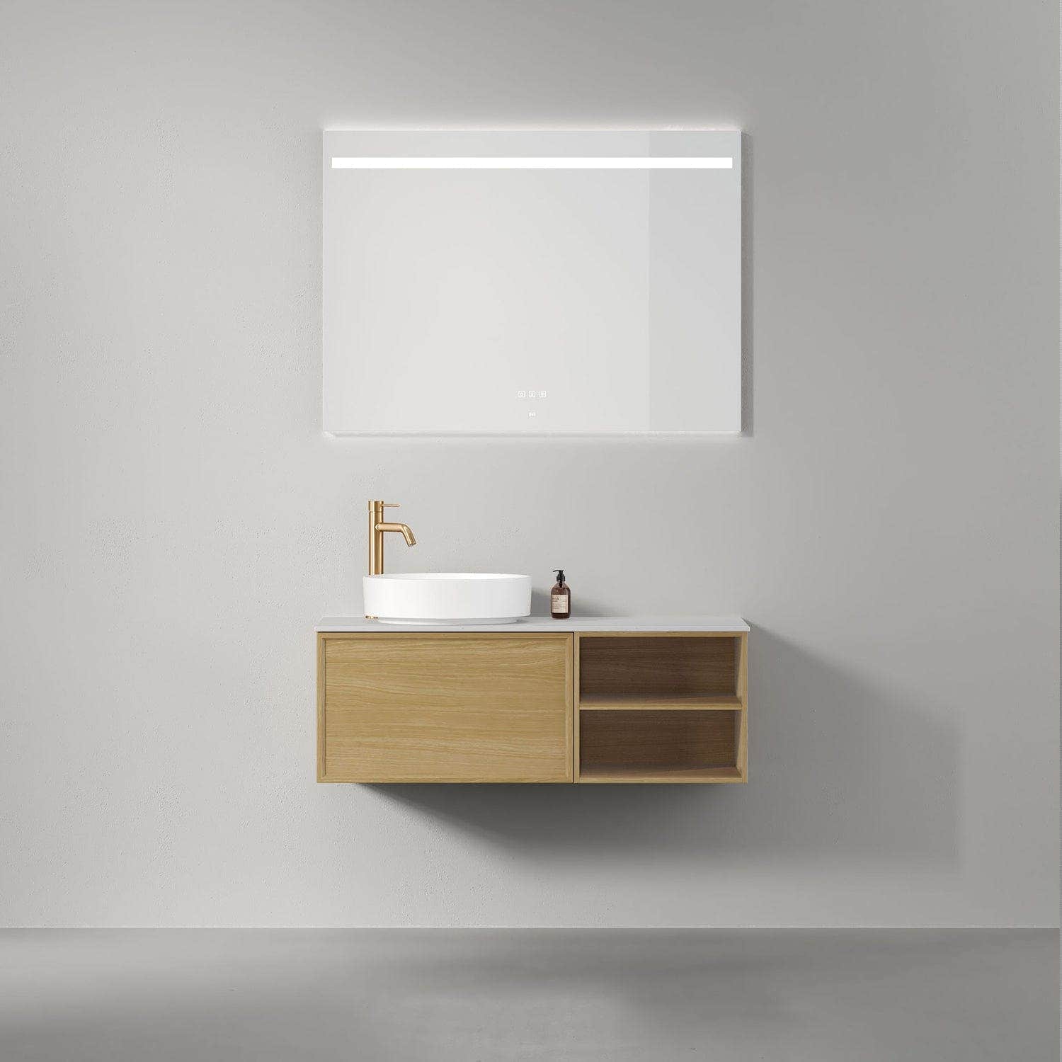 INR Air Wood Servantskap Hel front med 2 Skuffer og Åpen oppbevaring H350xD450mm INR Iconic Nordic Rooms Servantskap