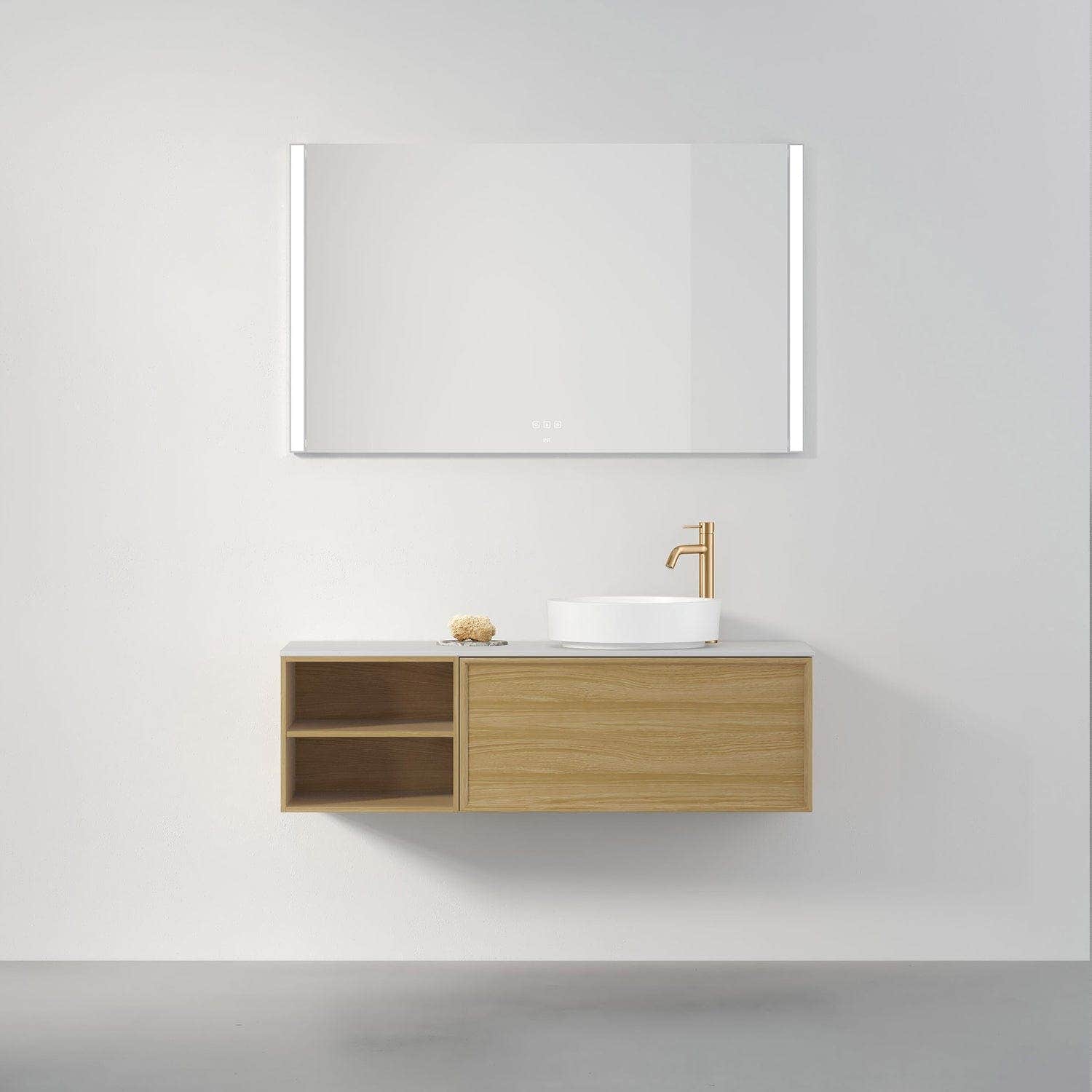 INR Air Wood Servantskap Hel front med 2 Skuffer og Åpen oppbevaring H350xD450mm INR Iconic Nordic Rooms Servantskap