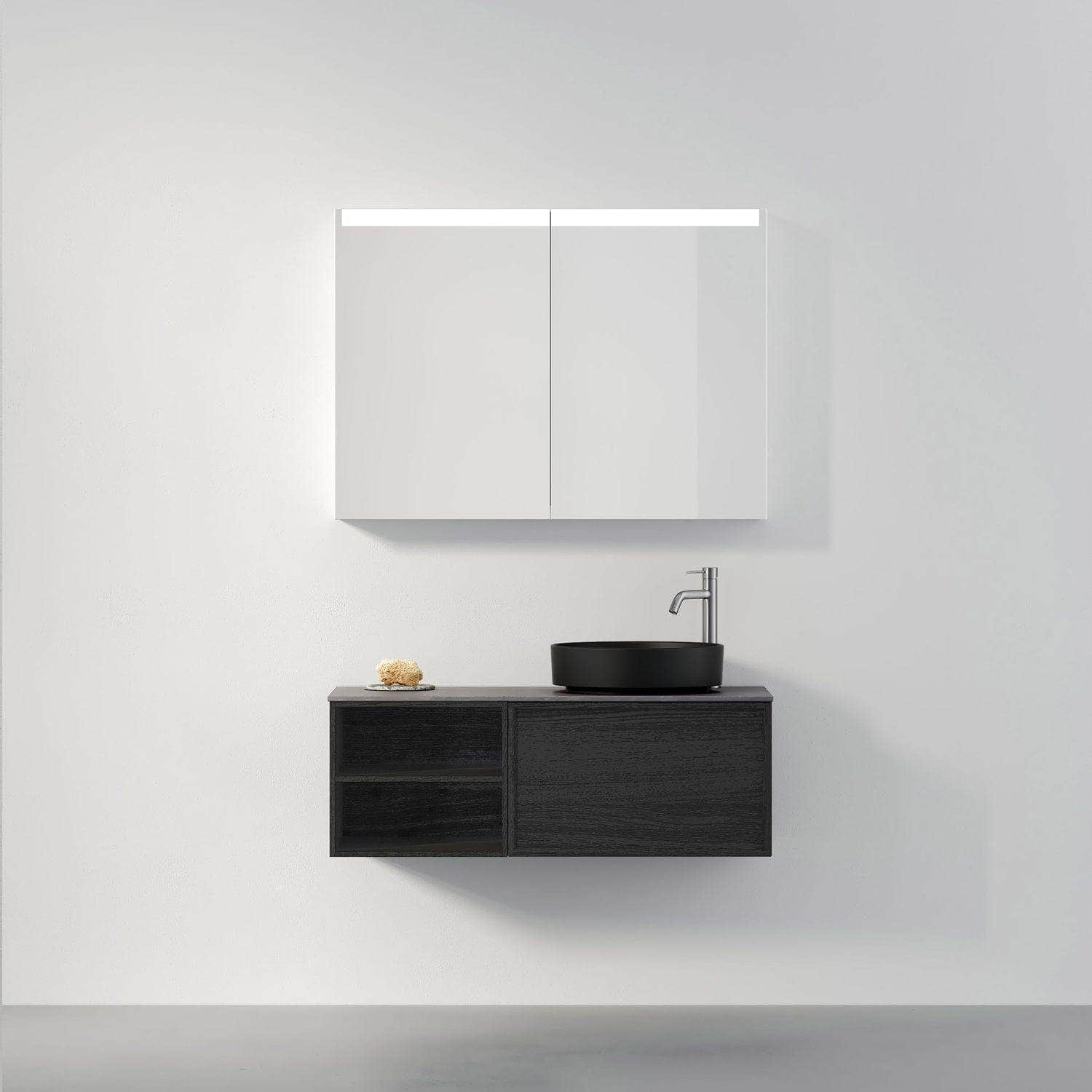 INR Air Wood Servantskap Hel front med 2 Skuffer og Åpen oppbevaring H350xD450mm INR Iconic Nordic Rooms Servantskap