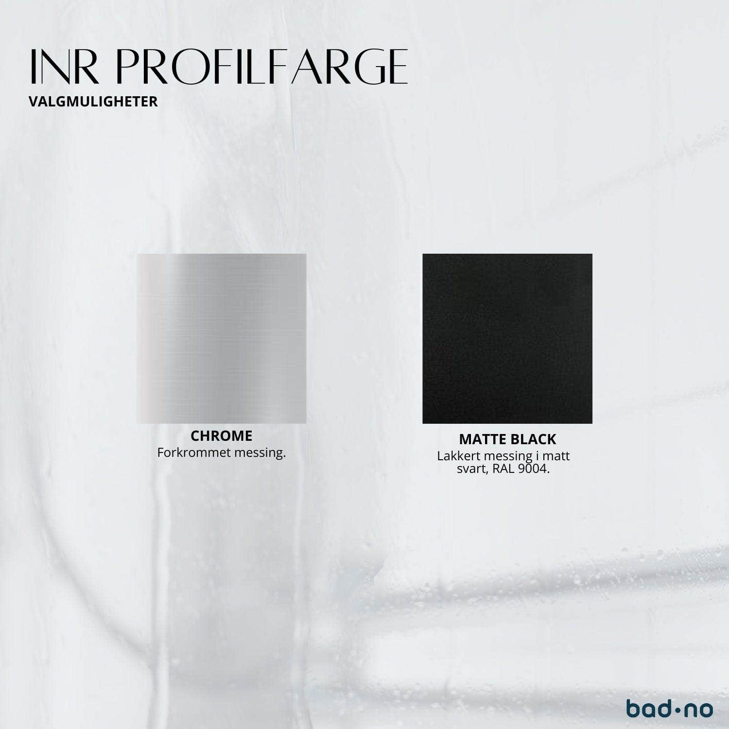 INR ARC 20 Frame Skjermvegg Standardmål INR Iconic Nordic Rooms Dusjvegg