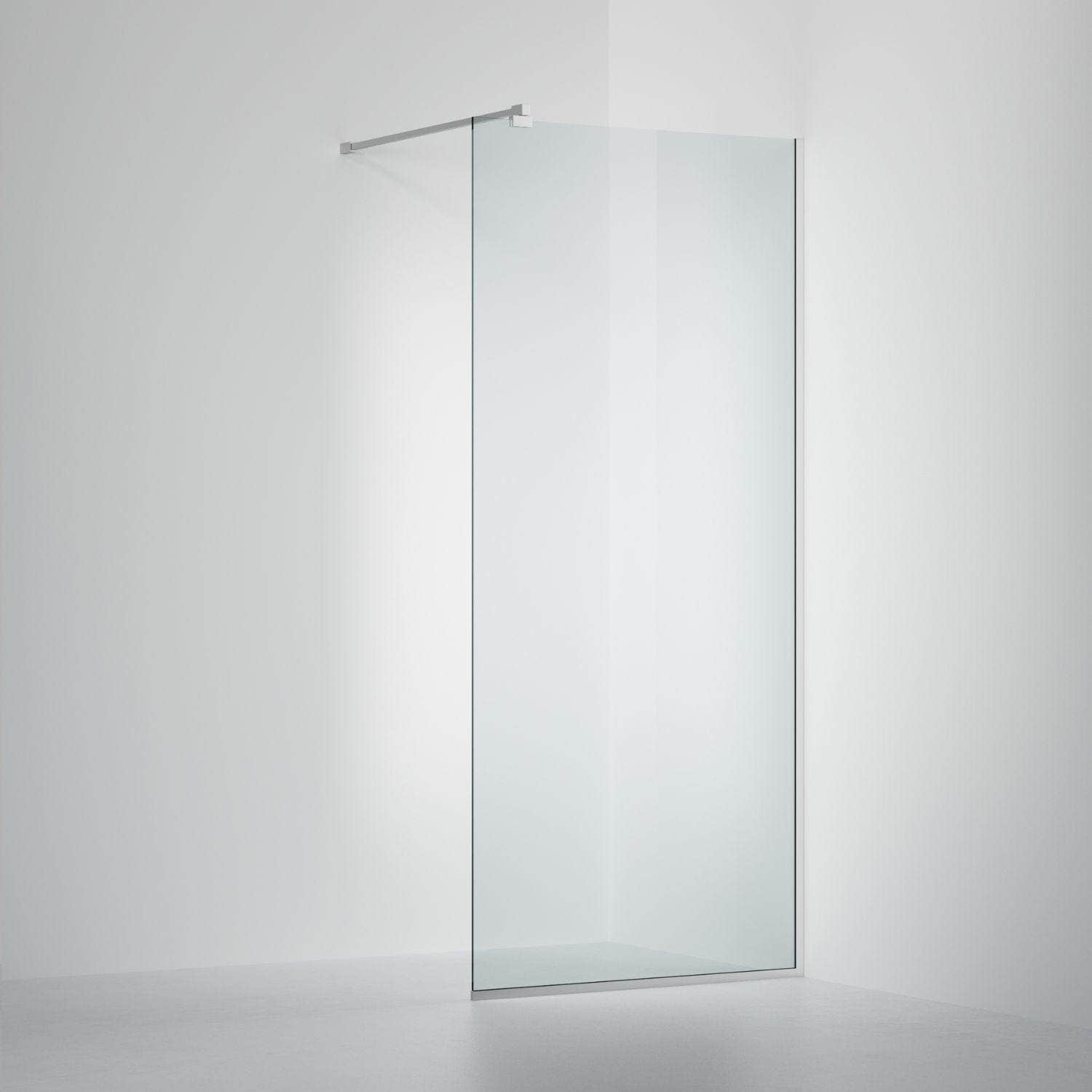 INR ARC 20 Frame Skjermvegg Standardmål Krom / 80cm / Klart glass INR Iconic Nordic Rooms Dusjvegg INR-120202380